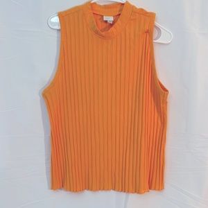 #2075 a new day orange sleeveless top size extra large business casual NWOT